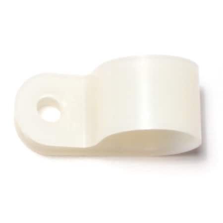 Midwest Fastener Cable Clip, Nylon, Natural, 1/2 in L, 10 PK 64208